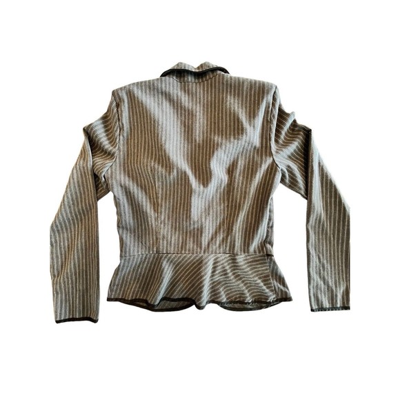 Speechless Blazer Junior Size 9 Grey Vintage Fitted Pin Stripe - Picture 5 of 10